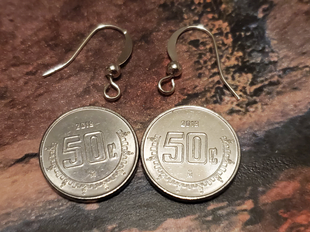 Crafty Rice tutorial to transform your international coin collection into a beautiful set of earrings. 